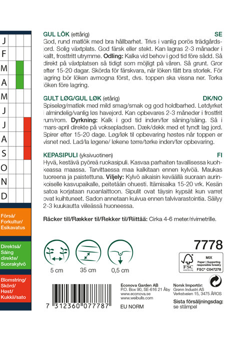 Løg, gult 'Rijnsburger 5'